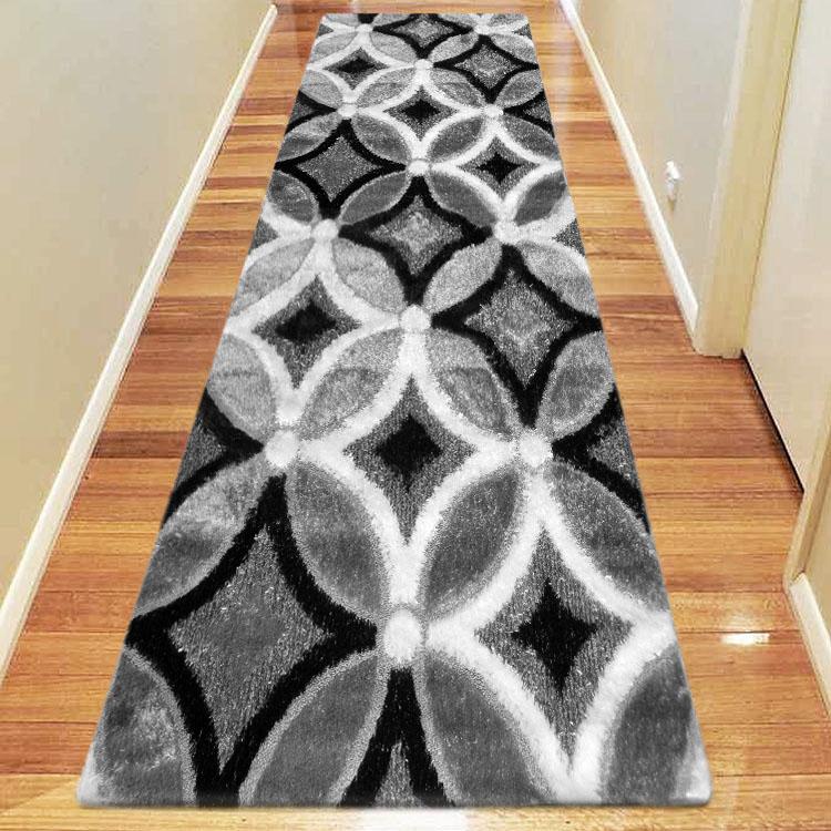 Luxury Shaggy 6048 Grey Hallway Runner